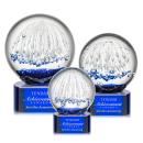 Starburst Blue on Paragon Base Spheres Glass Award