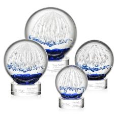 Starburst Clear on Stanrich Base Spheres Glass Award - Glass Awards