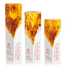 Brandino Orange Obelisk Acrylic Award - Sales Awards