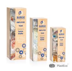 Midori PlastEco Full Color Rogue River Obelisk Wood Award - Modern Awards