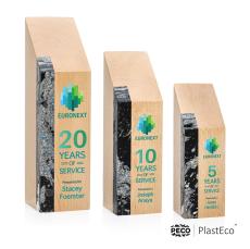 Verde PlastEco Full Color Charcoal Obelisk Wood Award - Modern Awards