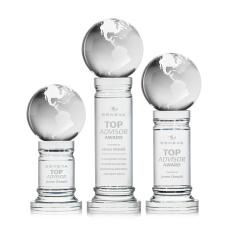 Globe Spheres on Colverstone Base Crystal Award - Corporate Awards