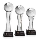 Globe Black on Grafton Base Spheres Crystal Award