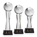 Globe Black on Grafton Base Spheres Crystal Award