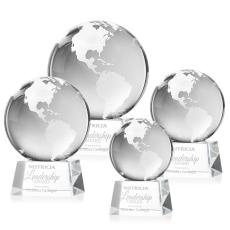 Globe Clear on Robson Base Spheres Crystal Award - Corporate Awards