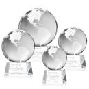 Globe Clear on Robson Base Spheres Crystal Award