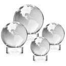 Globe Clear on Stanrich Base Spheres Crystal Award