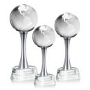 Globe Spheres on Willshire Base Crystal Award