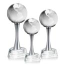 Globe Spheres on Willshire Base Crystal Award