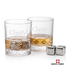 Swiss Force S/S Ice Cubes & 2 Durham OTR - Etched Barware