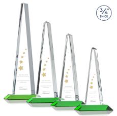 Majestic Tower Green  Pyramid Crystal Award - Corporate Awards