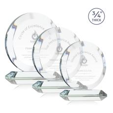 Gibralter Clear Circle Crystal Award - Corporate Awards