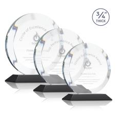 Gibralter Black Circle Crystal Award - Corporate Awards
