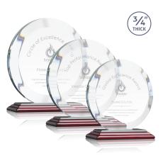 Gibralter Rosewood Circle Crystal Award - Modern Awards