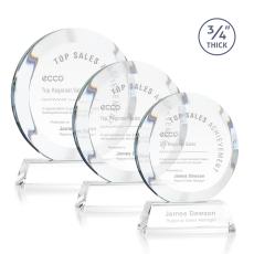 Gibralter Clear on Newhaven Base Circle Crystal Award - Corporate Awards