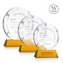 Gibralter Amber on Newhaven Base Circle Crystal Award