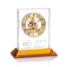 Ashland Clock on Base - Gold Dial - Corporate Recognition Gifts