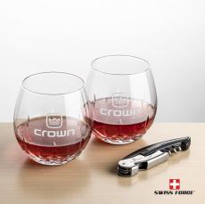 Swiss Force Opener & Templeton Stemless Wine - Etched Barware
