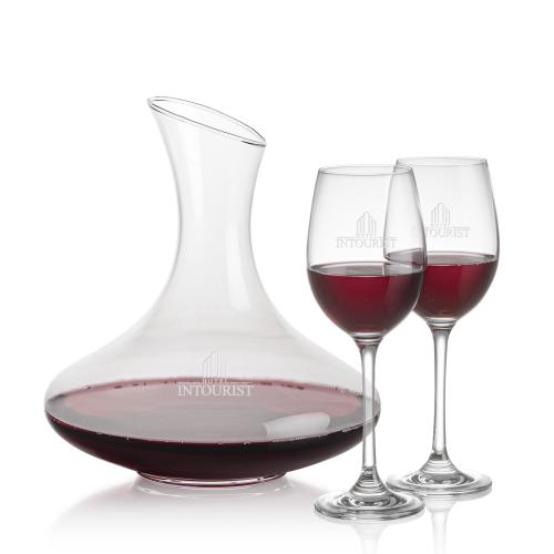 Corporate Recognition Gifts - Etched Barware - Innisfil Carafe & Burlington Wine