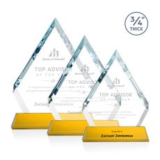 Apex Amber on Newhaven Base Crystal Award - Corporate Awards