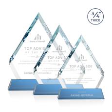 Apex Sky Blue on Newhaven Base Crystal Award - Corporate Awards