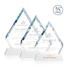 Apex White on Newhaven Base Crystal Award - Crystal Awards