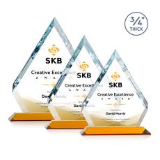 Apex Full Color Amber Crystal Award - Corporate Awards
