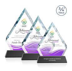 Apex Full Color Black on Newhaven Base Crystal Award - Corporate Awards
