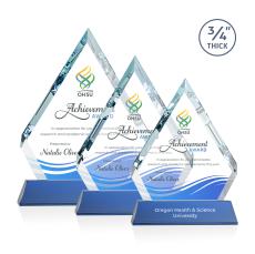 Apex Full Color Blue on Newhaven Base Crystal Award - Corporate Awards