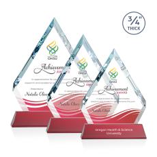 Apex Full Color Red on Newhaven Base Crystal Award - Corporate Awards