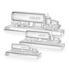Crystal Oil Tanker on Base - Clear - Corporate Awards
