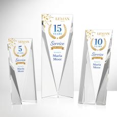 Columbus Full Color Obelisk Crystal Award - Sales Awards
