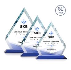 Apex Full Color Blue  Crystal Award - Corporate Awards
