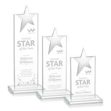 Bryanston Chrome Clear Star Crystal Award - Crystal Awards