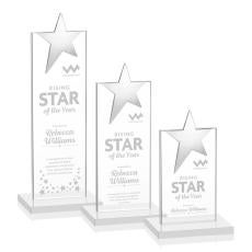 Bryanston Chrome White Star Crystal Award - Service Awards