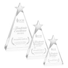 Eglinton Chrome Star Pyramid Crystal Award - Service Awards