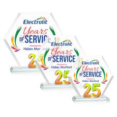 Riviera Anniversary Full Color Prismatic No 25 Number Crystal Award - Corporate Awards