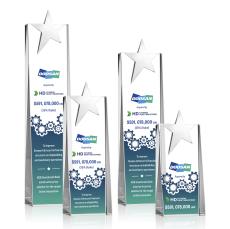 Fanshaw Silver Full Color Star Crystal Award - Metal Awards