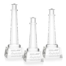 Lighthouse Clear on Robson Base People Crystal Award - Crystal Awards