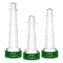 Lighthouse Green on Stanrich Base People Crystal Award