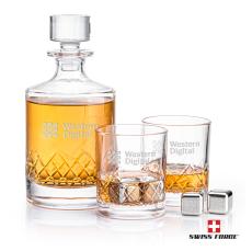 Heceta Decanter Set & Ice Cubes - Etched Barware