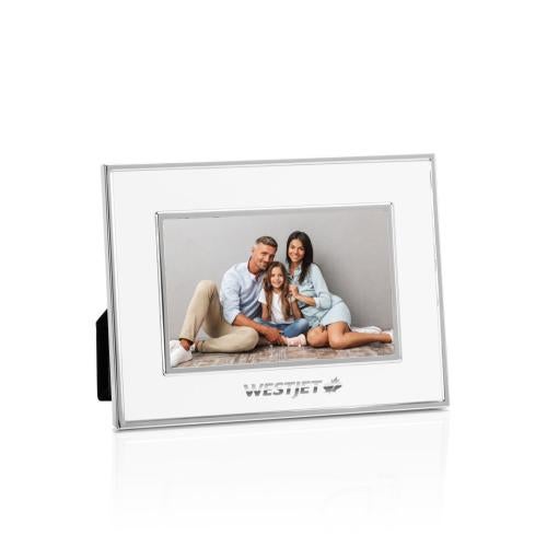 Corporate Recognition Gifts - Picture Frames - Grenada Frame - White/Silver