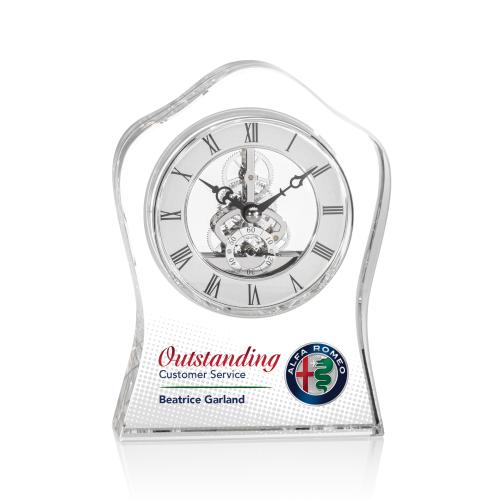 Corporate Awards - Crystal Awards - Regatta Full Color Clock