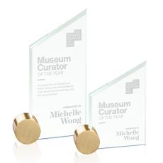 Cooper Jade/Gold Circle Glass Award - Sales Awards