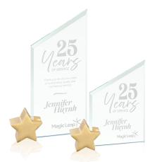 Cooper Jade/Gold Star Glass Award - Star Awards