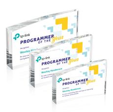 Hayes Full Color Rectangle Crystal Award - Sales Awards