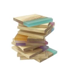 Employee Gifts - Olive Wood and Resin Coaster