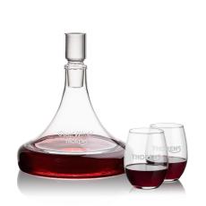 Ashby Decanter & Stanford Stemless Wine - Etched Barware