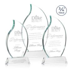 Croydon Clear on Newhaven Base Flame Crystal Award - Crystal Flame Awards