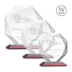 Bradford Rosewood Crystal Award - Crystal Awards